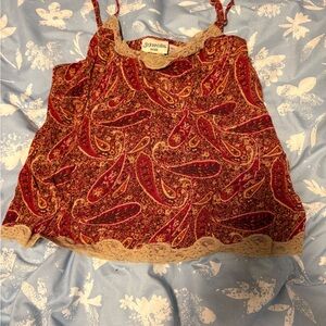 St. John's Bay Red Paisley Camisole